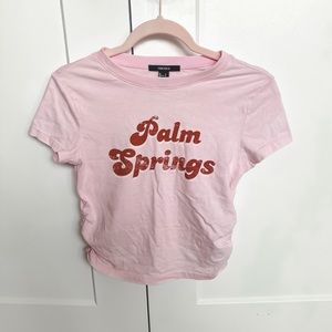 Palm Springs ruched crop top